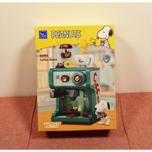 Pantasy Peanuts Snoopy Coffee Maker Retro Buildable Brick Block Set 86914 #